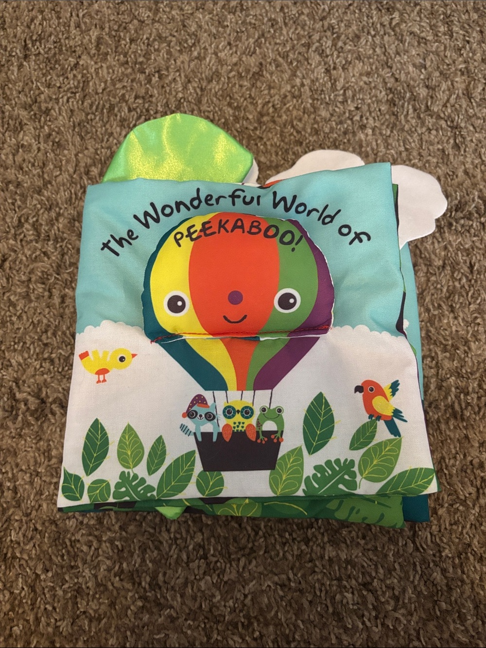 Melissa & Doug Green Soft Baby Book with Yellow Logo